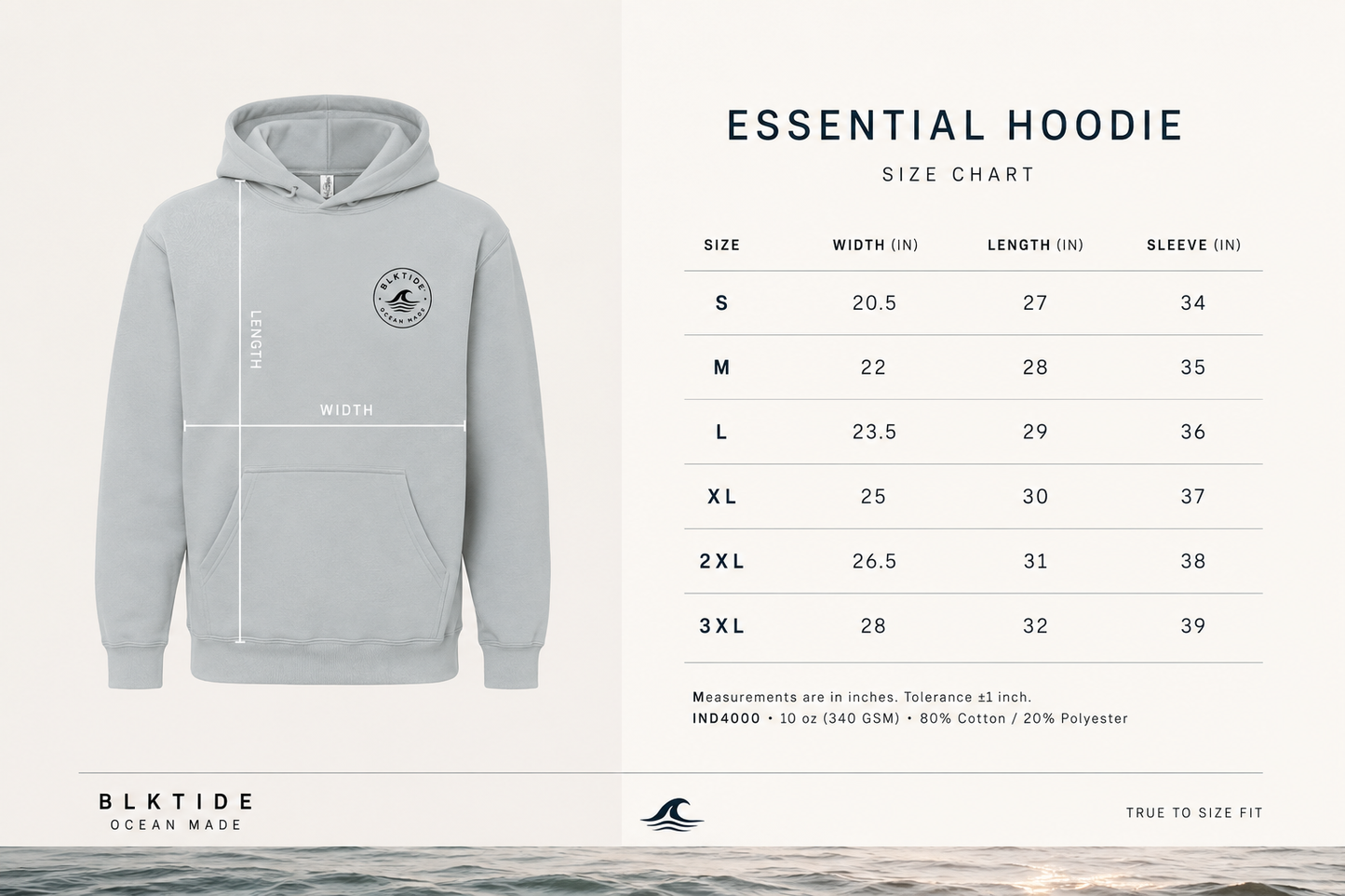 Essential Hoodie-Black Mark
